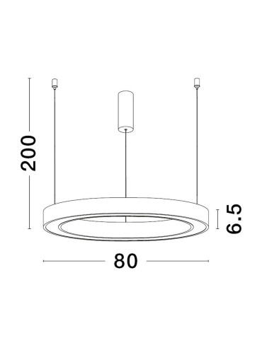 Luces Exclusivas BARI Wisząca Nowoczesna czarny 1xLED max 50W 3000K LE43275 - produkt 2