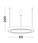 Lampy wiszące - Luces Exclusivas MILPA Wisząca Nowoczesna złoty i odcienie złota 1xLED max 40W 3000K LE43280 - product 3