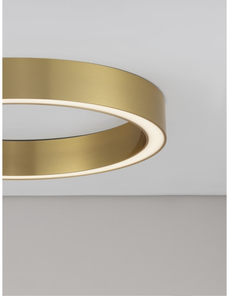 Lampy sufitowe ringi - Luces Exclusivas MILPA Sufitowa Nowoczesna złoty i odcienie złota 1xLED max 40W 3000K LE43283 - product kolory-swiatla.pl 2
