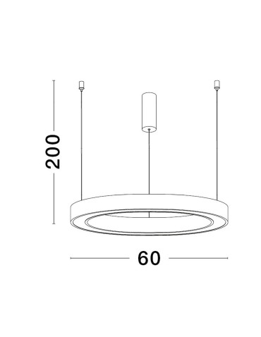 Luces Exclusivas MILPA Wisząca Nowoczesna biały 1xLED max 40W 3000K LE43286 - produkt 2