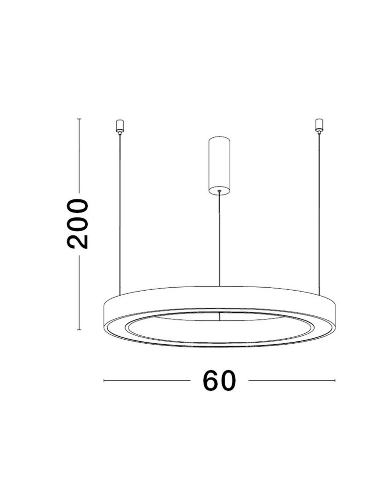 Lampy wiszące - Luces Exclusivas MILPA Wisząca Nowoczesna biały 1xLED max 40W 3000K LE43286 - product kolory-swiatla.pl 2