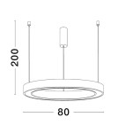 Lampy wiszące - Luces Exclusivas MILPA Wisząca Nowoczesna biały 1xLED max 50W 3000K LE43287 - product 3