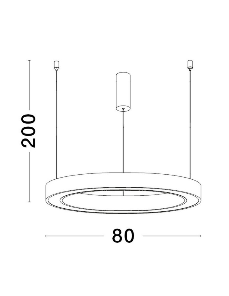 Lampy wiszące - Luces Exclusivas MILPA Wisząca Nowoczesna biały 1xLED max 50W 3000K LE43287 - product kolory-swiatla.pl 3