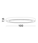 Lampy sufitowe ringi - Luces Exclusivas MILPA Sufitowa Nowoczesna biały 1xLED max 60W 3000K LE43291 - product 2