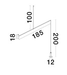 Lampy wiszące designerskie - Luces Exclusivas KARIM Wisząca Nowoczesna czarny 1xLED max 12W 3000K LE43295 - product 2