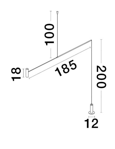 Luces Exclusivas KARIM Wisząca Nowoczesna czarny 1xLED max 12W 3000K LE43295 - produkt 2
