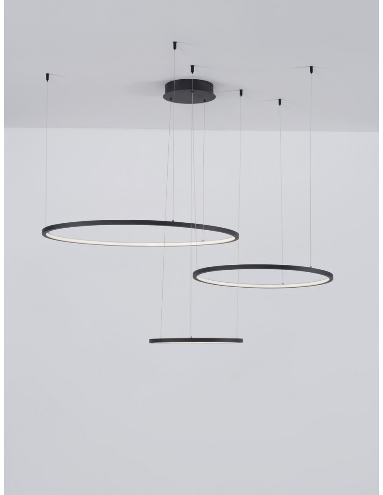 Luces Exclusivas ABAJO Wisząca Nowoczesna czarny 3xLED max 80W 3000K LE43296