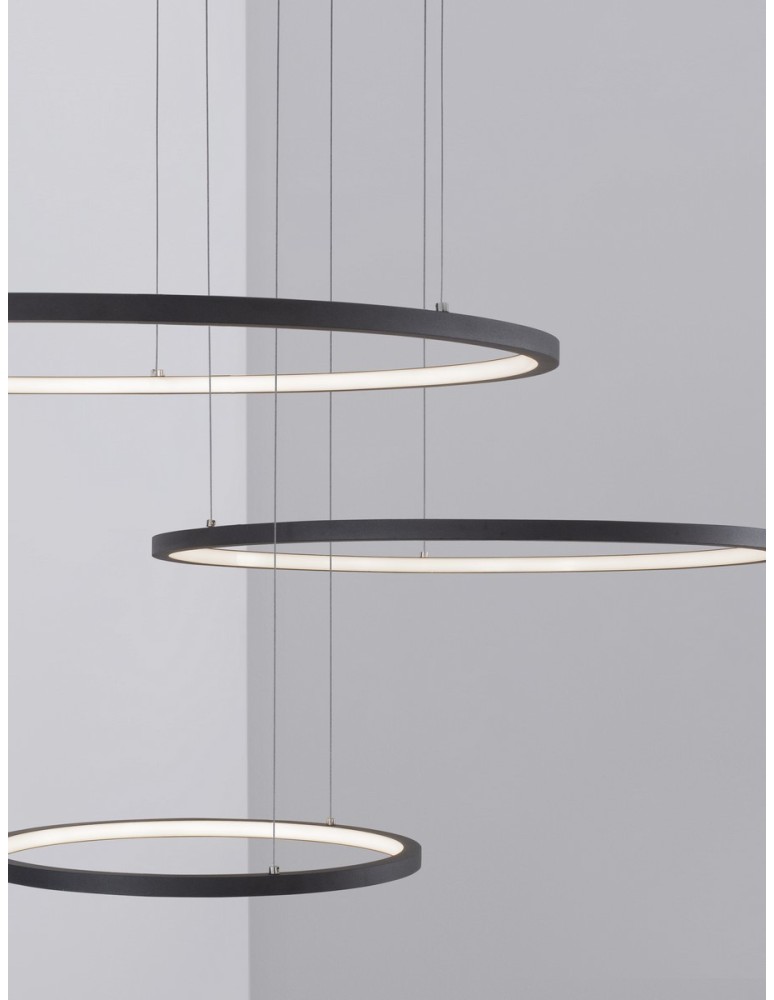 Luces Exclusivas ABAJO Wisząca Nowoczesna czarny 3xLED max 80W 3000K LE43296