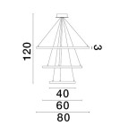 Lampy wiszące - Luces Exclusivas IRUN Wisząca Nowoczesna czarny 3xLED max 108W 3000K LE43301 - produkt 2