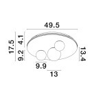 Lampy sufitowe - Luces Exclusivas ABRAS Sufitowa Nowoczesna czarny 3xLED max 52W 3000K LE43316 - product 2
