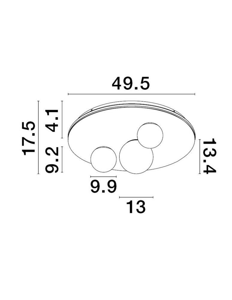 Lampy sufitowe - Luces Exclusivas ABRAS Sufitowa Nowoczesna czarny 3xLED max 52W 3000K LE43316 - product kolory-swiatla.pl 2