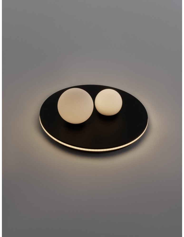 Luces Exclusivas ABRAS Sufitowa Nowoczesna czarny 2xLED max 40W 3000K LE43317