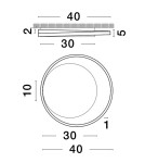 Lampy sufitowe - Luces Exclusivas ACAPA Sufitowa Nowoczesna czarny 1xLED max 30W 3000K LE43328 - product 3