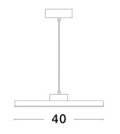 Lampy wiszące - Luces Exclusivas ACAYO Wisząca Nowoczesna biały 1xLED max 30W 3000K LE43331 - produkt 2