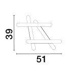 Lampy sufitowe - Luces Exclusivas ACALA Sufitowa Nowoczesna biały 1xLED max 40W 3000K LE43333 - product 3