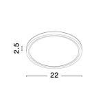 Lampy sufitowe - Luces Exclusivas ACISA Sufitowa Nowoczesna biały 1xLED max 18W 3000K/4000K/6500K LE43336 - produkt 3