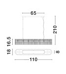 Lampy wiszące - Luces Exclusivas ACTUN Wisząca Nowoczesna czarny 9xG9 max 5W LE43344 - product 2
