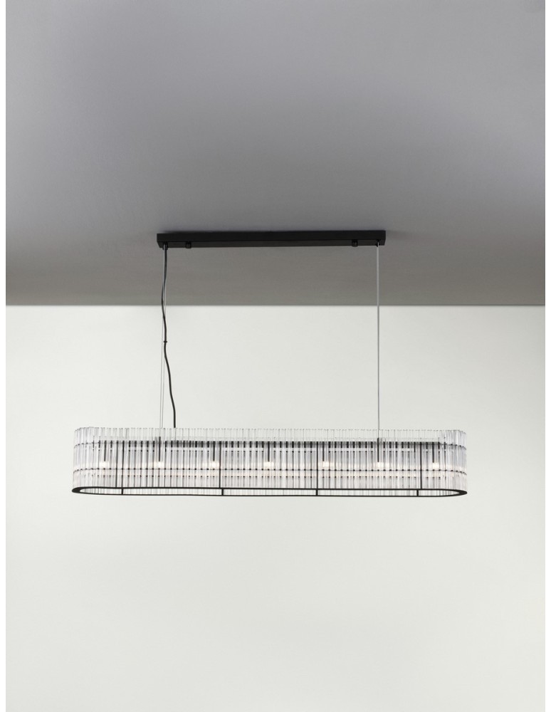 Lampy wiszące - Luces Exclusivas ACTUN Wisząca Nowoczesna czarny 9xG9 max 5W LE43344 - product kolory-swiatla.pl 3