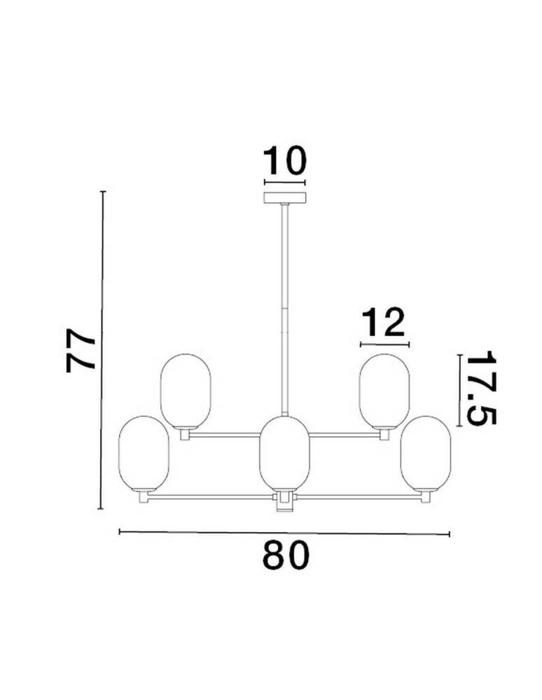 Luces Exclusivas BADESI Wisząca Nowoczesna złoty i odcienie złota 8xG9 max 5W LE43350