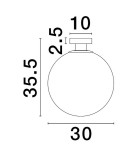 Lampy sufitowe - Luces Exclusivas ADELA Sufitowa Nowoczesna złoty i odcienie złota 1xE27 max 12W LE43359 - produkt 3