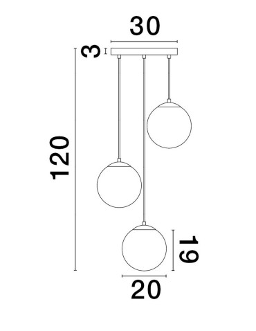 Luces Exclusivas ADELA Wisząca Nowoczesna złoty i odcienie złota 3xE27 max 12W LE43361 - produkt 2