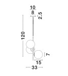 Lampy wiszące kule - Luces Exclusivas AEREO Wisząca Nowoczesna czarny 3xG9 max 5W LE43367 - product 2