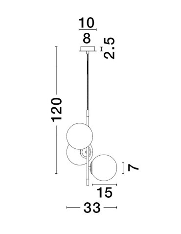 Luces Exclusivas AEREO Wisząca Nowoczesna czarny 3xG9 max 5W LE43367 - produkt 2
