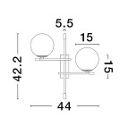 Kinkiety - Luces Exclusivas AEREO Ścienna Nowoczesna czarny 2xG9 max 5W LE43369 - produkt 2