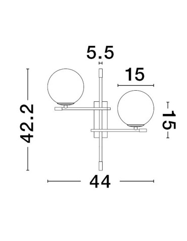 Luces Exclusivas AEREO Ścienna Nowoczesna czarny 2xG9 max 5W LE43369 - produkt 2