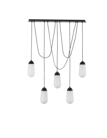 Luces Exclusivas BADEN Wisząca Nowoczesna czarny 5xE14 max 5W LE43373