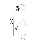 Lampy wiszące - Luces Exclusivas BADEN Wisząca Nowoczesna czarny 1xE14 max 5W LE43374 - product 2