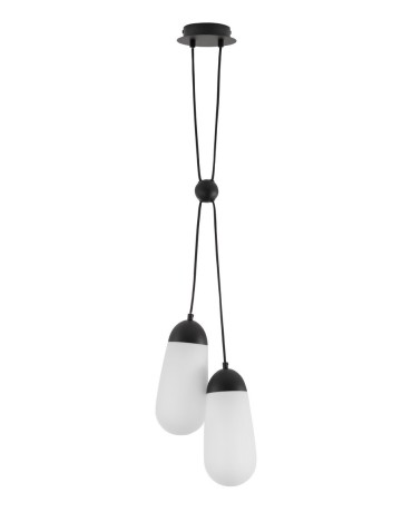 Luces Exclusivas BADEN Wisząca Nowoczesna czarny 2xE14 max 5W LE43375