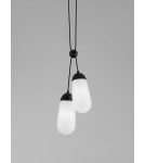 Lampy wiszące - Luces Exclusivas BADEN Wisząca Nowoczesna czarny 2xE14 max 5W LE43375 - product 2