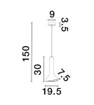 Lampy wiszące - Luces Exclusivas BADOW Wisząca Nowoczesna szary i odcienie szarości 1xE14 max 5W LE43376 - product 3