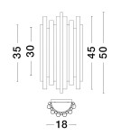 Kinkiety - Luces Exclusivas BAJHI Ścienna Nowoczesna złoty i odcienie złota 8xLED max 3W 3000K LE43385 - product 3
