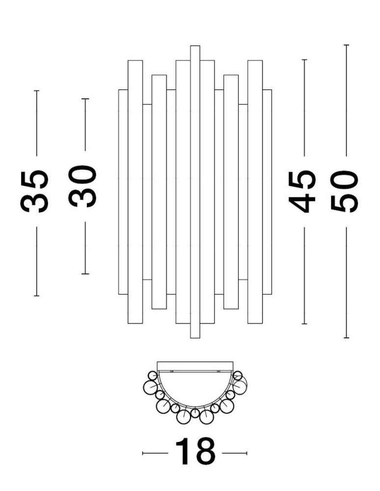 Luces Exclusivas BAJHI Ścienna Nowoczesna złoty i odcienie złota 8xLED max 3W 3000K LE43385