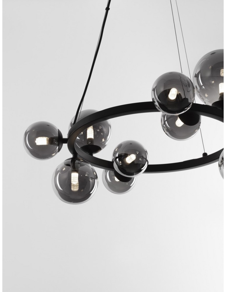 Lampy wiszące - Luces Exclusivas PARLA Wisząca Nowoczesna szary i odcienie szarości 11xG9 max 5W LE43387 - produkt kolory-swiatla.pl 3