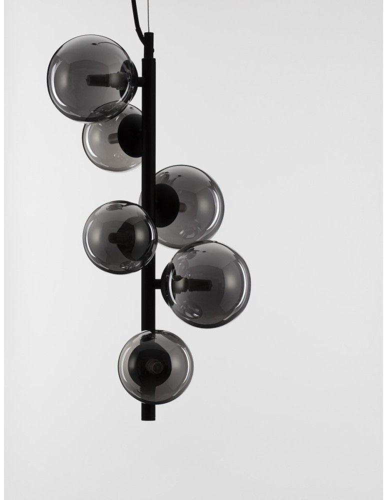 Luces Exclusivas PARLA Wisząca Nowoczesna szary i odcienie szarości 6xG9 max 5W LE43388