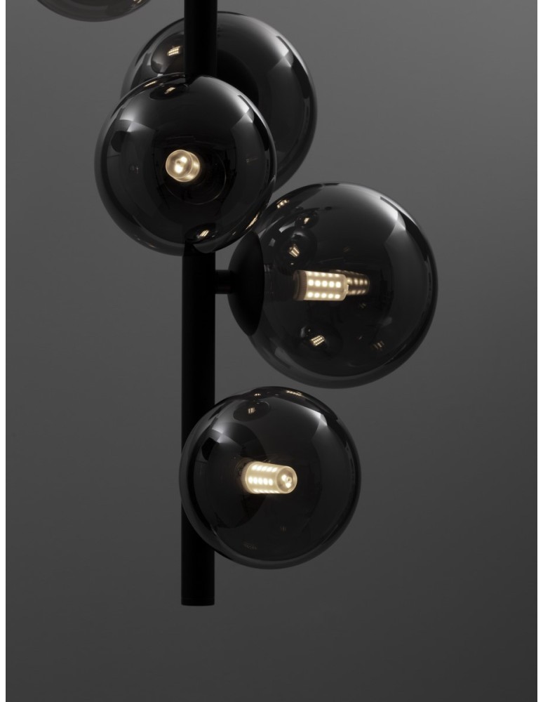 Luces Exclusivas PARLA Wisząca Nowoczesna szary i odcienie szarości 6xG9 max 5W LE43388