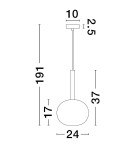 Lampy wiszące - Luces Exclusivas BAJOS Wisząca Nowoczesna złoty i odcienie złota 1xG9 max 5W LE43390 - produkt 4