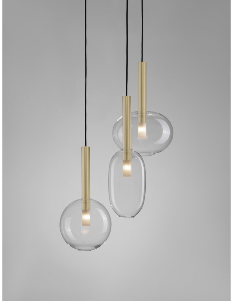 Lampy wiszące - Luces Exclusivas BAJOS Wisząca Nowoczesna złoty i odcienie złota 3xG9 max 5W LE43394 - produkt kolory-swiatla.pl 3