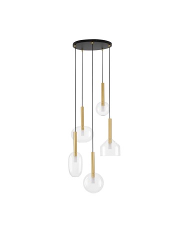 Luces Exclusivas BAJOS Wisząca Nowoczesna złoty i odcienie złota 5xG9 max 5W LE43395