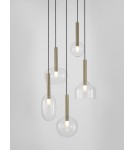 Lampy wiszące - Luces Exclusivas BAJOS Wisząca Nowoczesna złoty i odcienie złota 5xG9 max 5W LE43395 - product 2