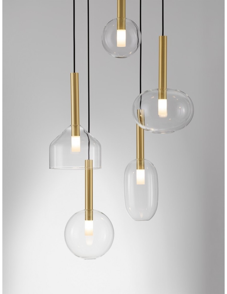 Lampy wiszące - Luces Exclusivas BAJOS Wisząca Nowoczesna złoty i odcienie złota 5xG9 max 5W LE43395 - product kolory-swiatla.pl 3
