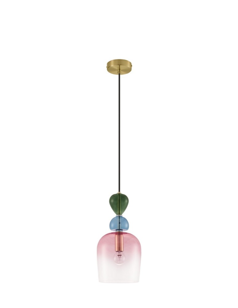 Lampy wiszące - Luces Exclusivas BALAM Wisząca Nowoczesna złoty i odcienie złota 1xE14 max 5W LE43397 - produkt kolory-swiatla.pl 1