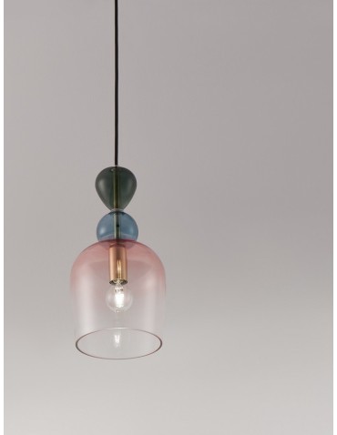 Luces Exclusivas BALAM Wisząca Nowoczesna złoty i odcienie złota 1xE14 max 5W LE43397 - product 2