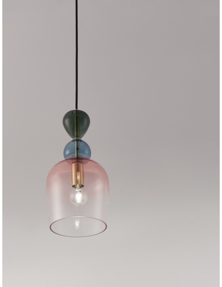 Lampy wiszące - Luces Exclusivas BALAM Wisząca Nowoczesna złoty i odcienie złota 1xE14 max 5W LE43397 - product kolory-swiatla.pl 2