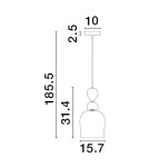 Lampy wiszące - Luces Exclusivas BALAM Wisząca Nowoczesna złoty i odcienie złota 1xE14 max 5W LE43397 - product 3