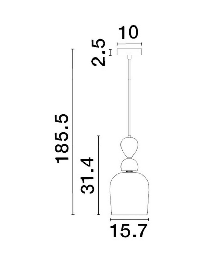 Lampy wiszące - Luces Exclusivas BALAM Wisząca Nowoczesna złoty i odcienie złota 1xE14 max 5W LE43397 - product kolory-swiatla.pl 3