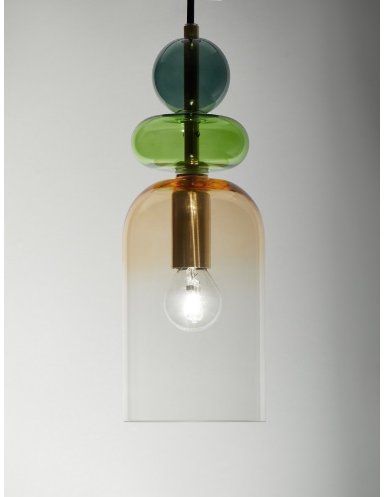 Lampy wiszące - Luces Exclusivas BALAM Wisząca Nowoczesna złoty i odcienie złota 1xE14 max 5W LE43398 - produkt kolory-swiatla.pl 3